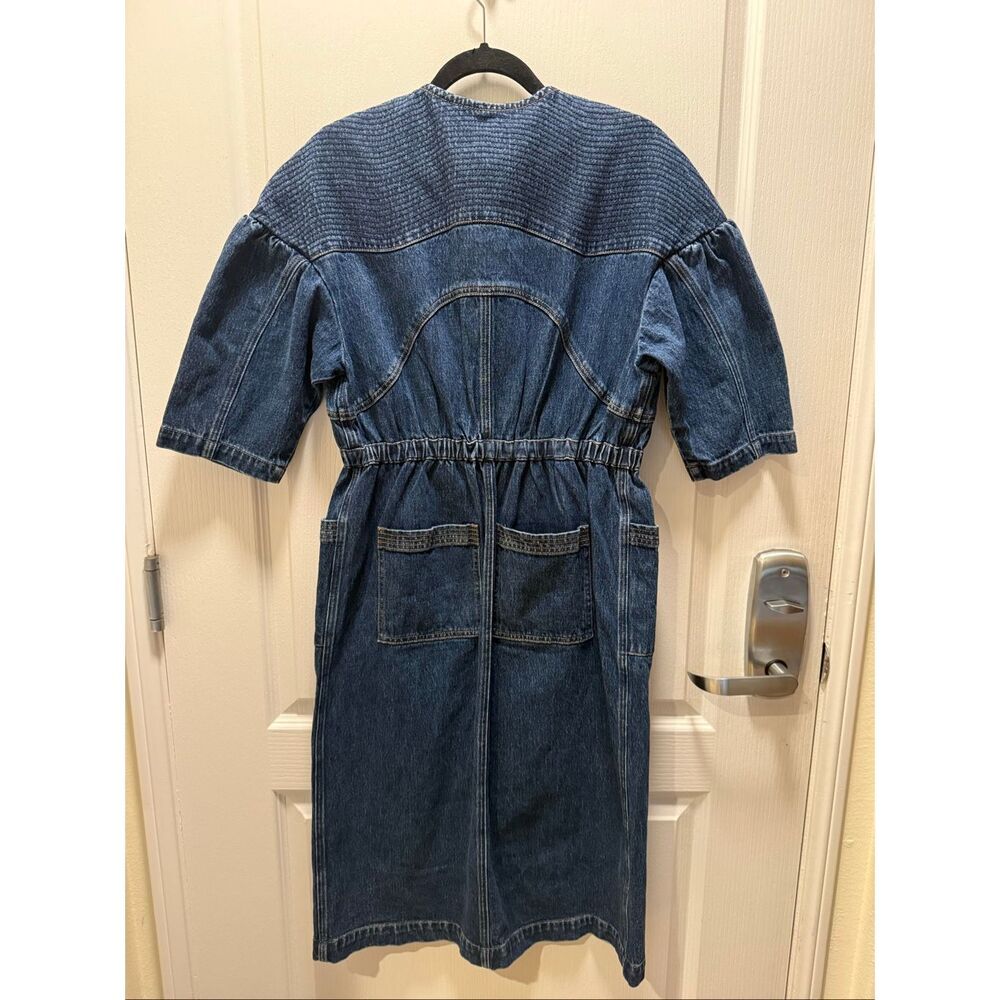 Seventy+ Mochi Zaha Vintage Midi Dress in Blue Demin size XS  NWT - Picture 5 of 8